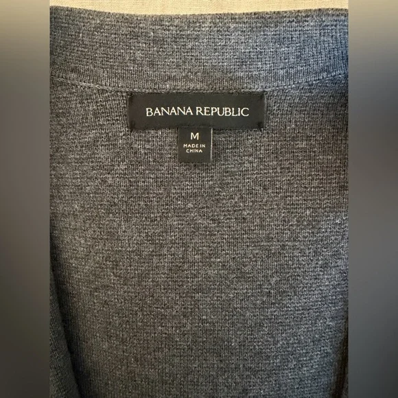 Banana Republic Charcoal Gray Milano Knit Blazer, Size M - Picture 4 of 6